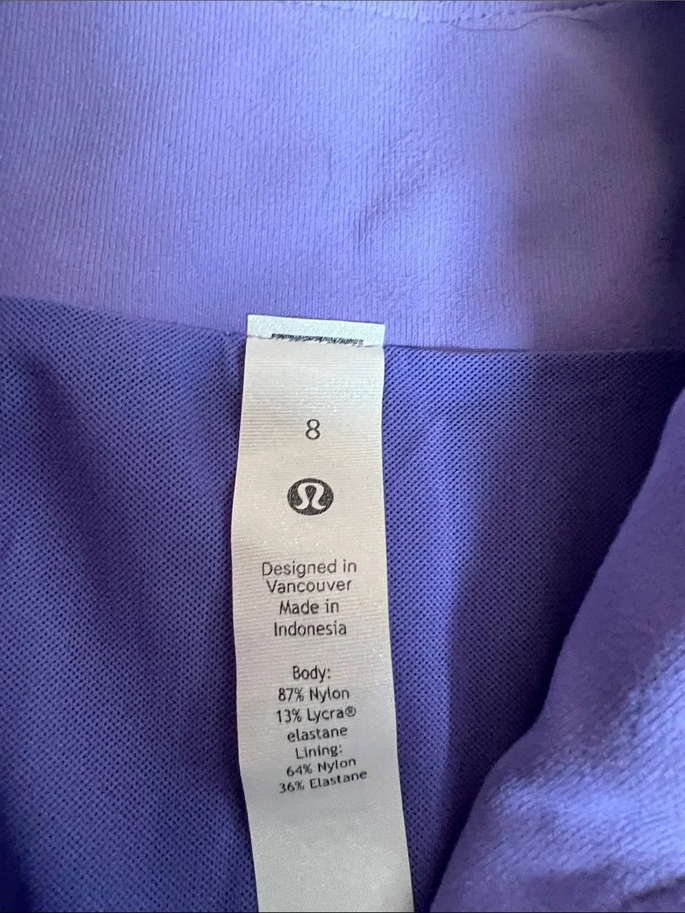 Lululemon Dark Lavender Purple Define Sleeveless Dress Size 8 NWT